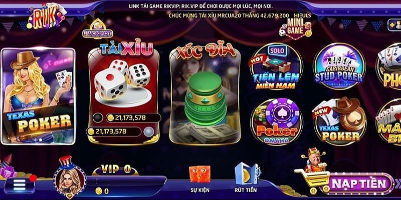 RIKVIP cũng là cổng game bài đổi thưởng số 1 quen thuộc