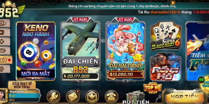 Top game bài đổi thưởng uy tín nhất 2025