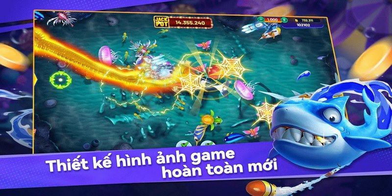 Bắn cá đổi tiền thiết kế giao diện đồ hoạ cực chất