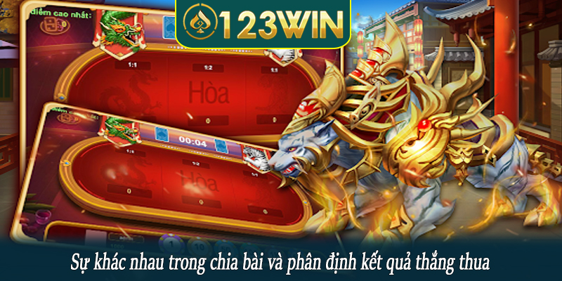Sự khác nhau trong chia bài và phân định kết quả thắng thua